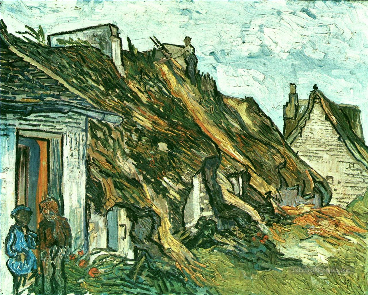 Chalets à Chaponval Auvers sur Oise Vincent van Gogh Peintures à l'huile